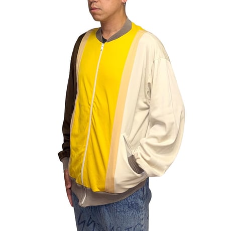 【USED】80's French Vintage “Butter & Mustard” Color Block Track Jacket