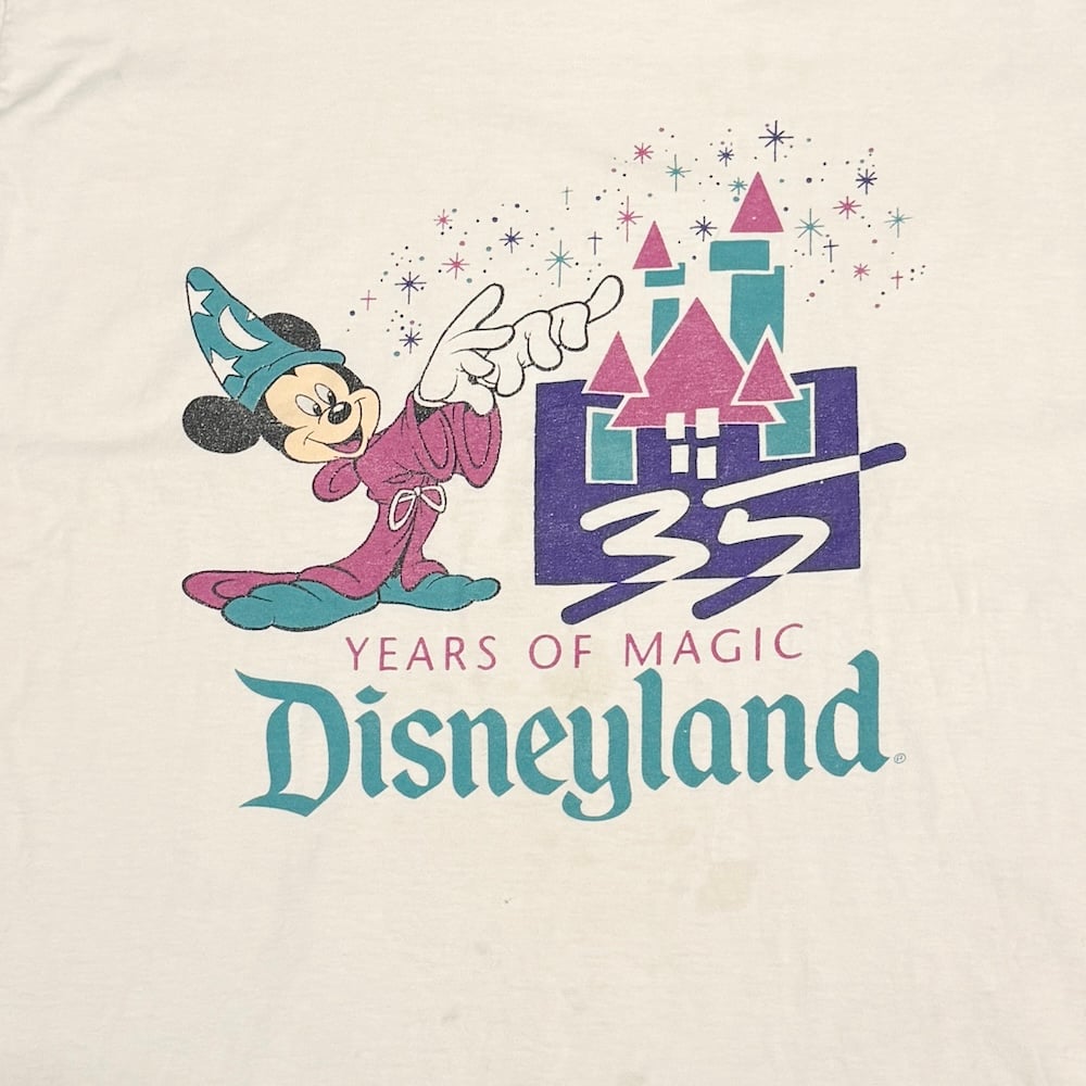 ヴィンテージ/1990年:カリフォルニア「ディズニーランド35周年」半袖Tシャツ USED】90's 35 YEARS OF MAGIC Disneyland T-SHIRT