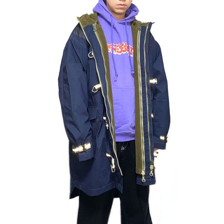 【DEAD STOCK】90'S MAHARISHI 3-WAY FISH TAIL HOODED COAT NAVY