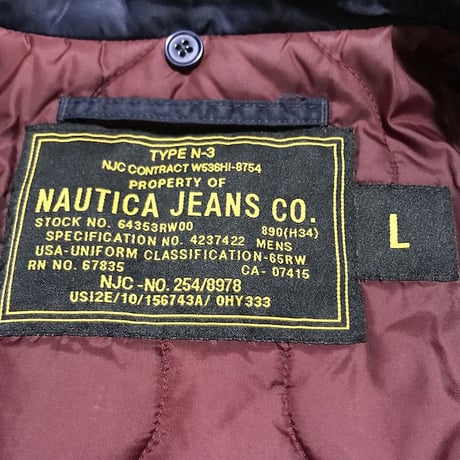 【USED】00'S NAUTICA FLIGHT JACKET NAVY