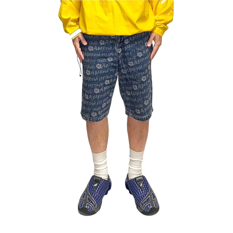 ALBAROSA MYTANEデニムハーフパンツ USED】00's ALBA ROSA MY TANE All-Over Print Den