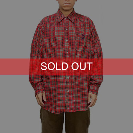 【USED】90'S STUSSY TARTAN CHECK SHIRT