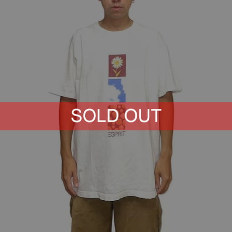 【USED】90'S ESPRIT 3ICON T-SHIRT WHITE