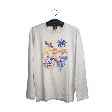 【USED】90'S WORLDS END CLASSICS MALCOLM MCLAREN × KEITH  HARING L/S T-SHIRT