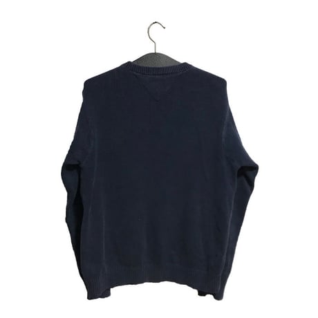 【USED】90'S  TOMMY HILFIGER COTTON KNIT SWEATER