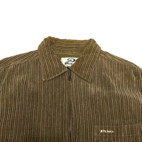 【USED】00's PIKO WIDE WALE CORDUROY ZIP SHIRT