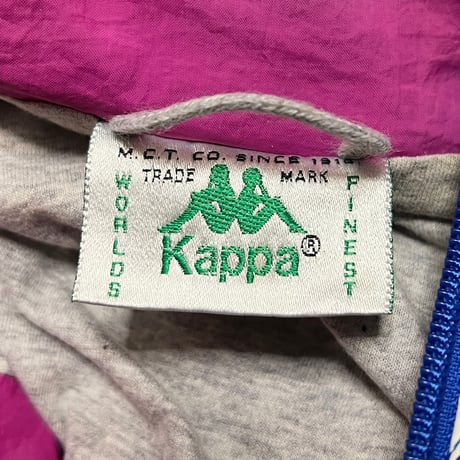 【USED】80's KAPPA NYLON TRACK JACKET WHITE×BLUE×PINK