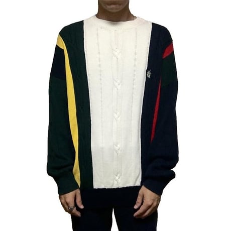 【USED】90'S NAUTICA COTTON KNIT SWEATER