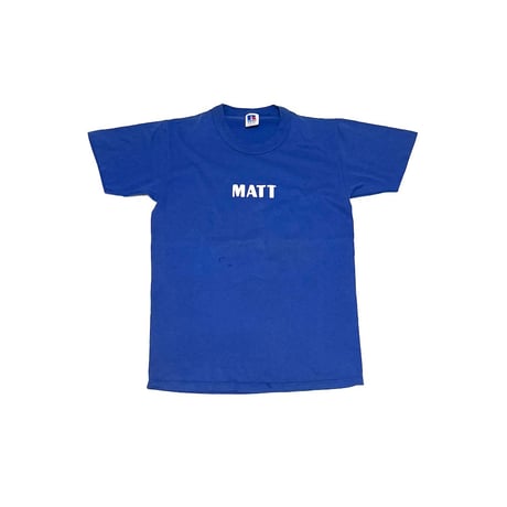 【USED】80's MATT FLOCK PRINT T-SHIRT