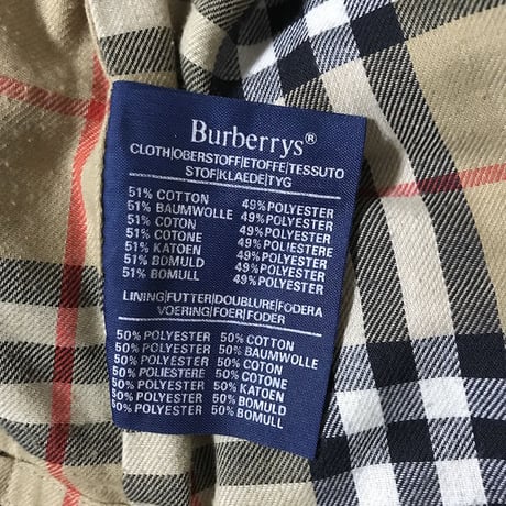 【USED】90'S BURBERRYS STAND FALL COLLAR COAT MADE IN ENGLAND