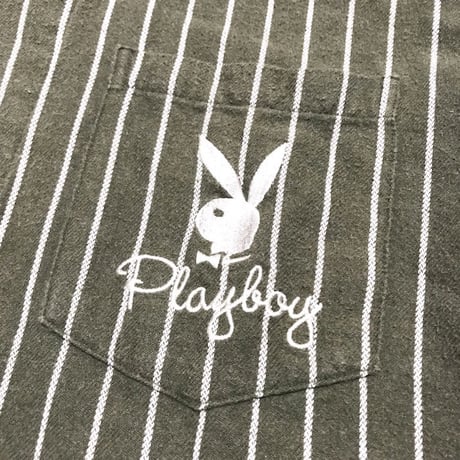 【USED】90'S PLAYBOY HEAVY COTTON PAJAMA SHIRT