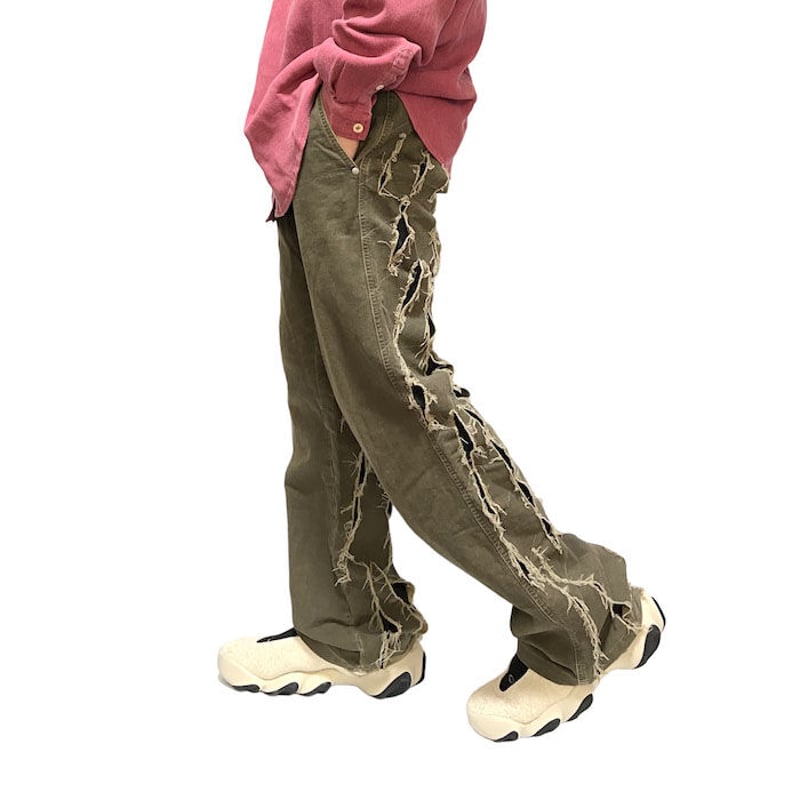 USED】00'S GRIFFIN BLADECUT SLASH PANTS | KONBINI USED】00'S GRIFFIN BLADECUT SLASH PANTS | KONBINI