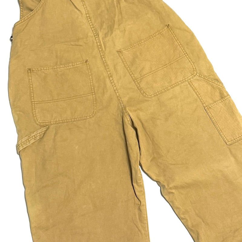 USED】00's STUSSY Double Knee Ripstop Work Over