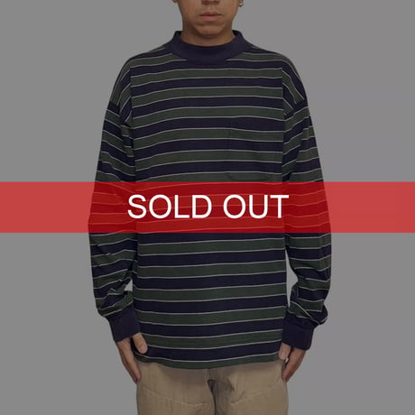 【USED】90's OLD GAP BOADER L/S T-SHIRT