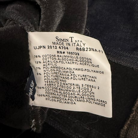 【USED】00's AJ ARMANI JEANS HEAVY COTTON DOUBLE ZIP JACKET