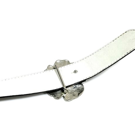 【USED】00'S ALBA ROSA HIBISCUS LEATHER BELT