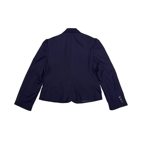 【USED】80's-90's INTERNATIONAL CLASSICS INC. by BONDERS Puff-Shoulder Tailored Jacket Navy