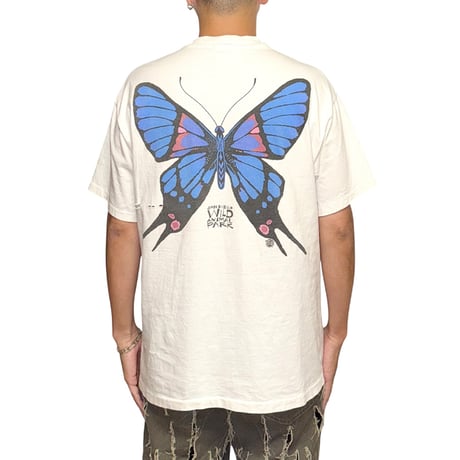 【USED】90's SAN DIEGO WILD ANIMAL PARK Butterfly Graphic T-Shirt