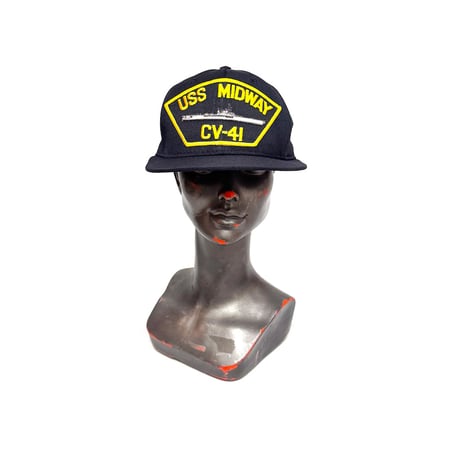 【DEAD STOCK】80's-90's U.S. Navy USS Midway CV-41 Cap