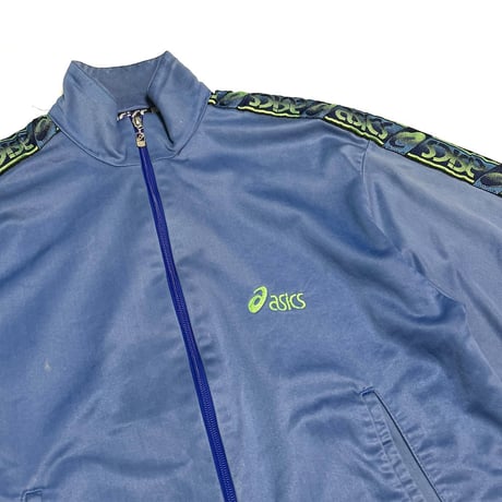 【USED】80's EURO asics TRACK JACKET BLUE