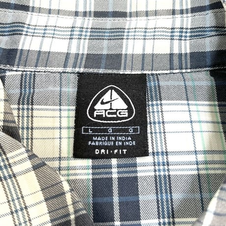 【USED】00'S NIKE ACG S/S CHECK SHIRT