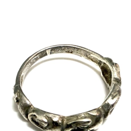 【USED】Vintage Sterling Silver Elephant Band Ring