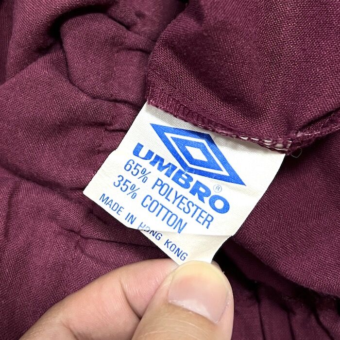 USED】90'S OLD UMBRO DRILL TOP BURGUNDY | KONBINI