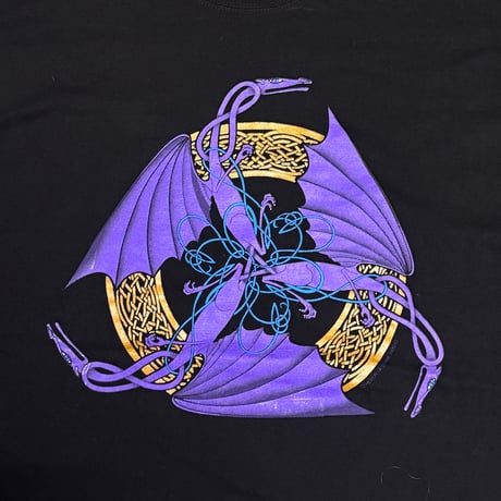 【USED】90's Hewlin UK Celtic Dragon Art T-shirt