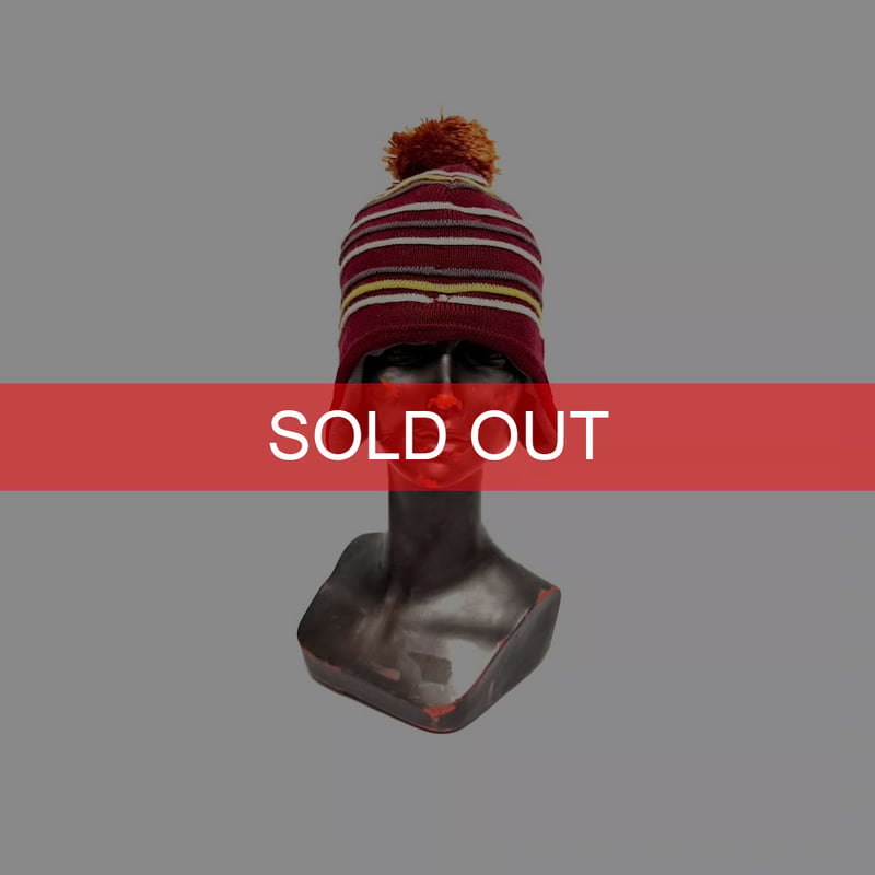 帽子 Nike acg ear flap beanie Y2K vintage USED】00's NIKE ACG EAR FLAP BORDER KNIT BEANIE