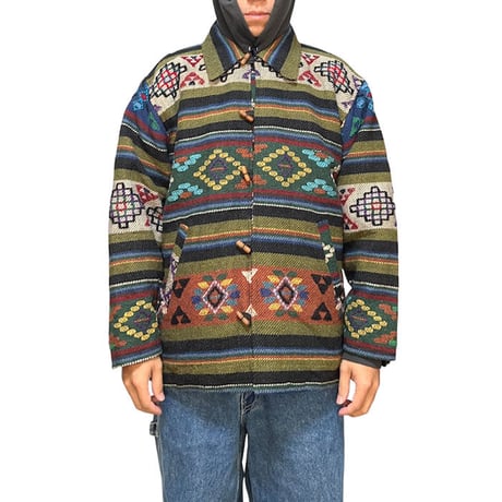 【USED】80'S-90'S NEPAL YAK WOOL MULTICOLOR BOHO JACKET