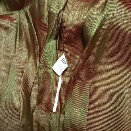 【USED】90's EMPORIO ARMANI Leather MA-1 Flight Jacket Sand Beige