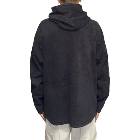 【USED】00's NIKE Fleece Tech Hoodie Black Minimal Logo