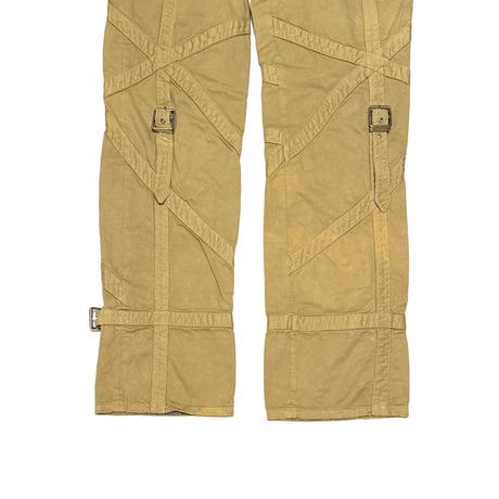 【USED】00's VERSACE BONDAGE BELT PANTS