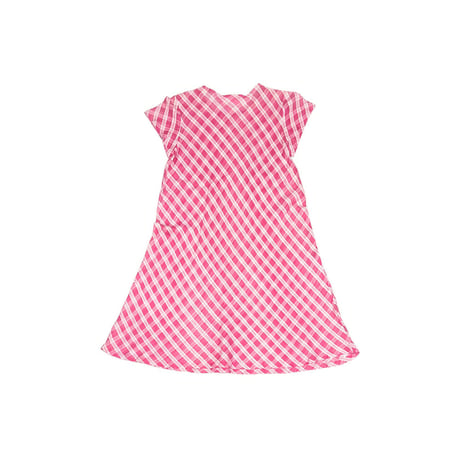 【USED】90's agnès b. Paris Pink Check Cotton Dress Made in France