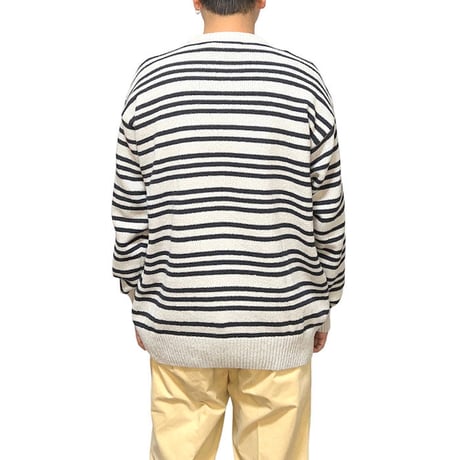 【USED】00'S REPORTER BORDER KNIT SWEATER