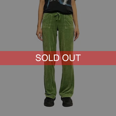 【USED】90'S CELLO USA VELOR PANTS GREEN