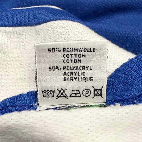 【USED】80's PUMA Italy-Made Colorblock Sweat Blue × White