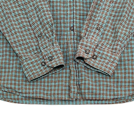 【USED】90'S-00'S OLD GAP GREEN × YELLOW × BROWN CHECK SHIRT