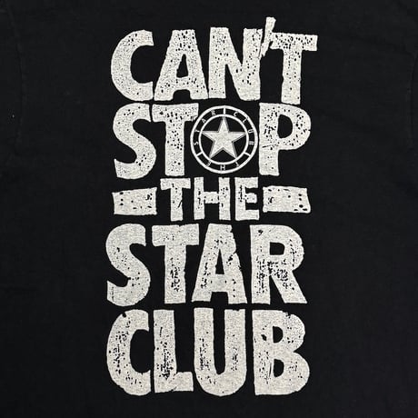【USED】90's THE STAR CLUB “CAN’T STOP THE STAR CLUB” Punk T-shirt Black