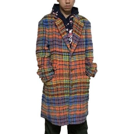 【USED】90'S VIVIENNE WESTWOOD MAN CHECK ALPACA COAT