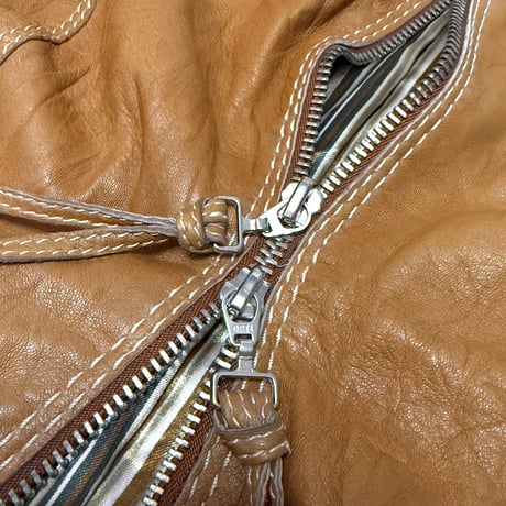 【USED】00's BIBA LAMB ZIP LEATHER JACKET