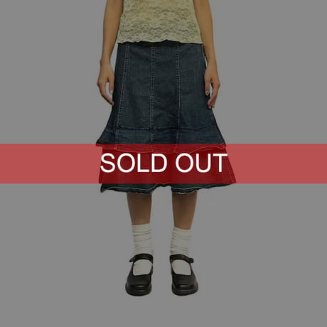 【USED】00's JON DENIM TIERED SKIRT