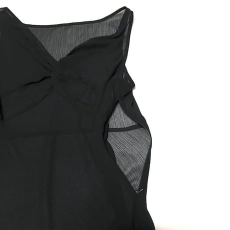 【USED】VINTAGE BLACK BIAS SHEER DRESS