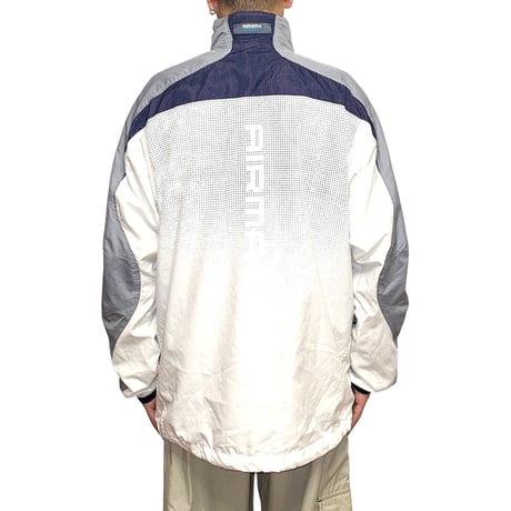 【USED】00's EURO NIKE AIRMAX Figure-8 Double Zip Neck Pullover Nylon Jacket