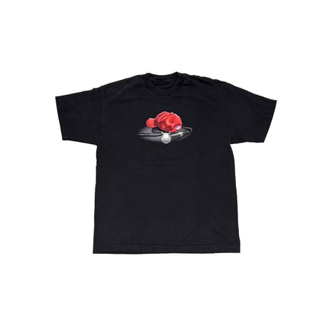【USED】00's Limp Bizkit Red Cap & Mic T-shirt
