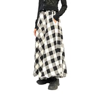 【USED】80's Liz Claiborne BUFFALO CHECK LONG SKIRT