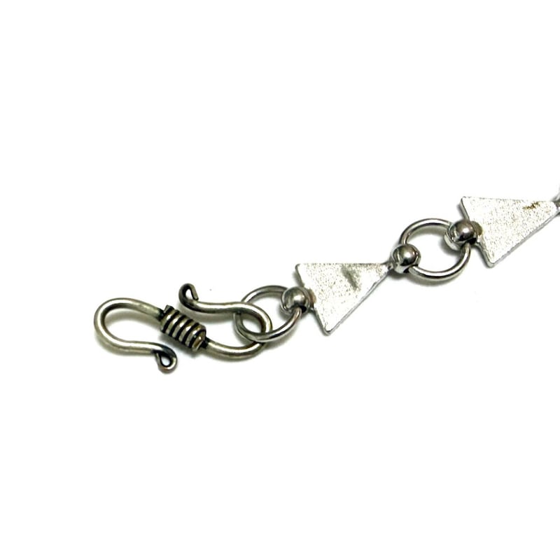 USED】Vintage Triangle Link 925 Silver Bracelet