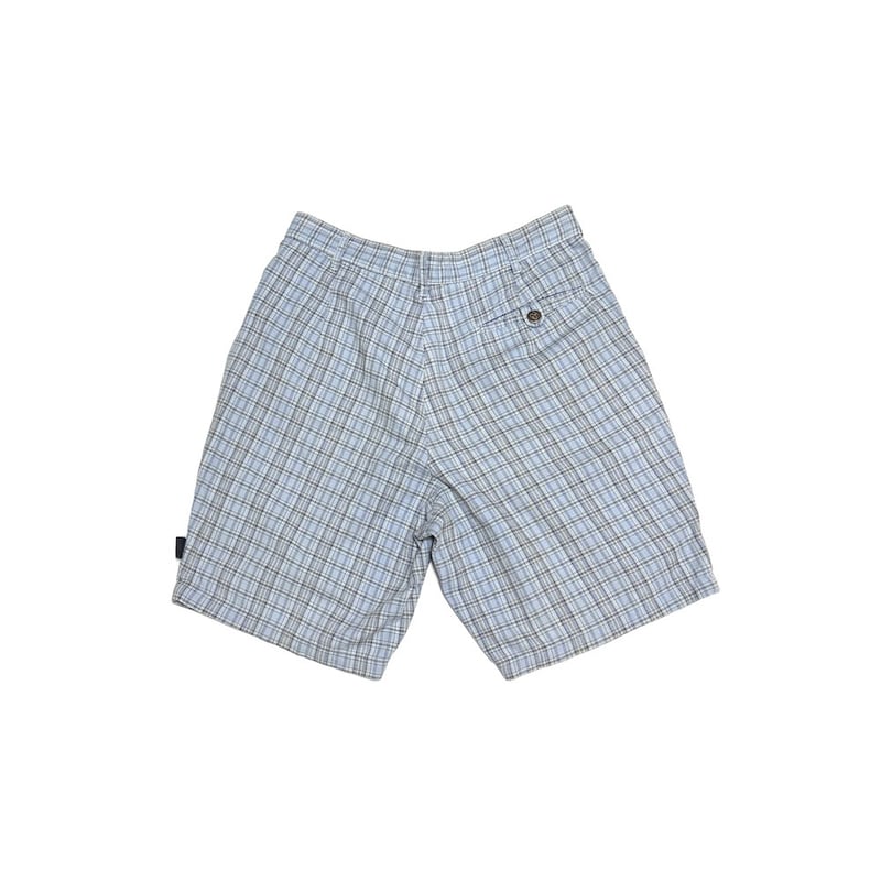 USED】80's OLD STUSSY CHECK SHORTS SKY BLUE | K