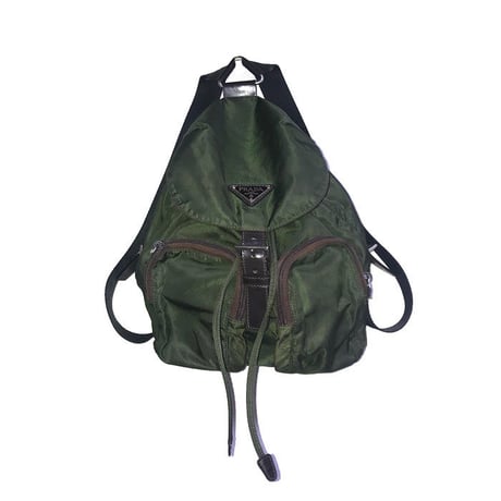 【USED】VINTAGE PRADA NYLON MINI BACKPACK GREEN