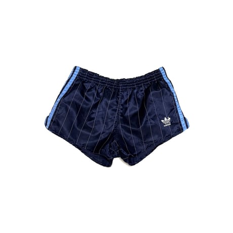 【USED】80's adidas RUNNING SHORTS PINSTRIPE NAVY MADE IN WEST GERMANY